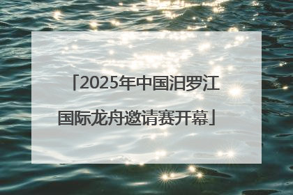 2025年中国汨罗江国际龙舟邀请赛开幕